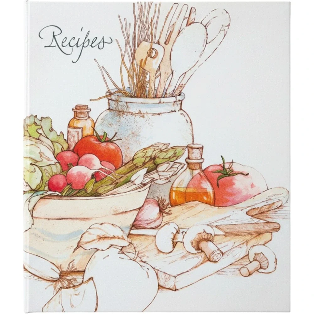 Vintage Hallmark Recipe Binder Organizer Cottagecore Strawberry Garden grannyore